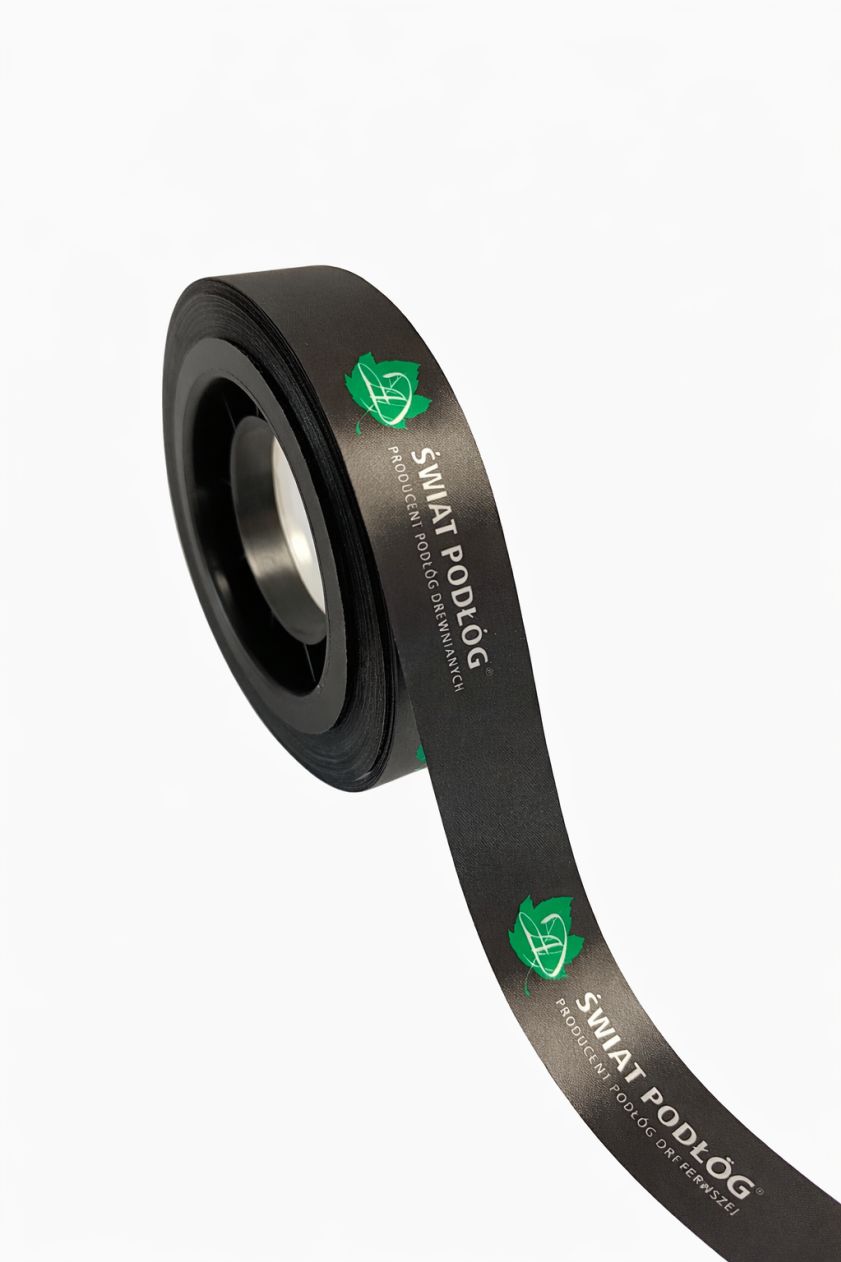 Satynowa wstążka z logo